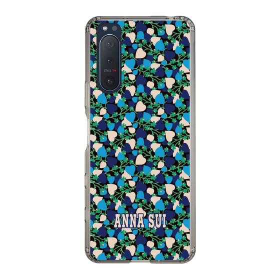 スリムプロテクションケース［ ANNA SUI - HEARTS VINE - BLUE ］