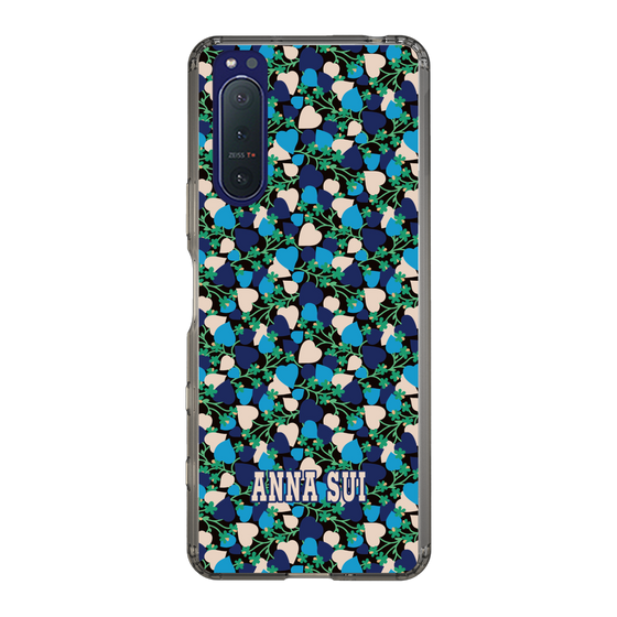 スリムプロテクションケース［ ANNA SUI - HEARTS VINE - BLUE ］