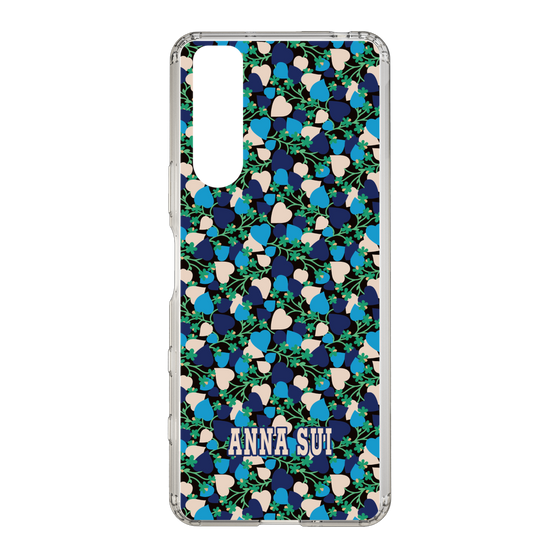 スリムプロテクションケース［ ANNA SUI - HEARTS VINE - BLUE ］