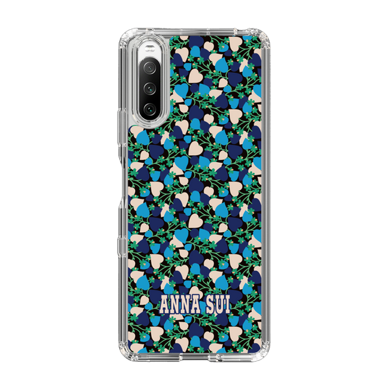スリムプロテクションケース［ ANNA SUI - HEARTS VINE - BLUE ］