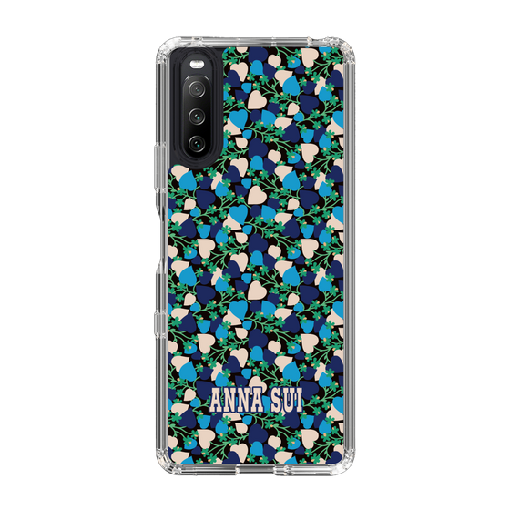 スリムプロテクションケース［ ANNA SUI - HEARTS VINE - BLUE ］
