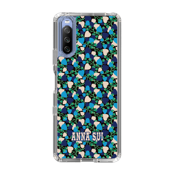 スリムプロテクションケース［ ANNA SUI - HEARTS VINE - BLUE ］