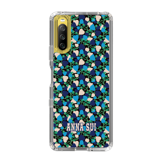 スリムプロテクションケース［ ANNA SUI - HEARTS VINE - BLUE ］