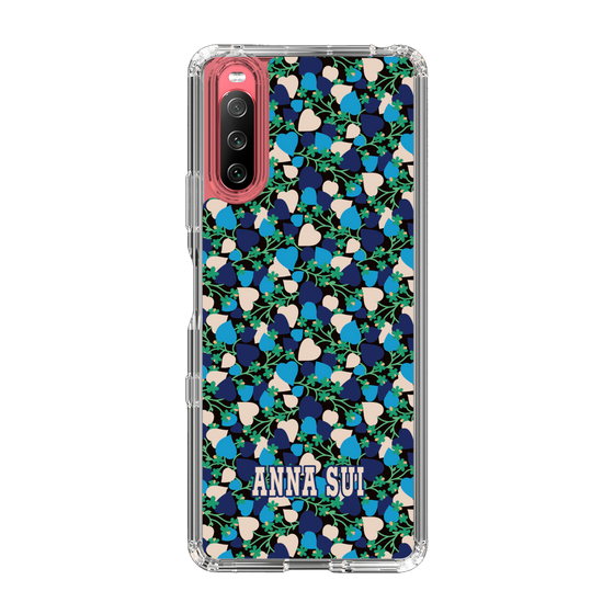 スリムプロテクションケース［ ANNA SUI - HEARTS VINE - BLUE ］
