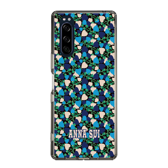 スリムプロテクションケース［ ANNA SUI - HEARTS VINE - BLUE ］