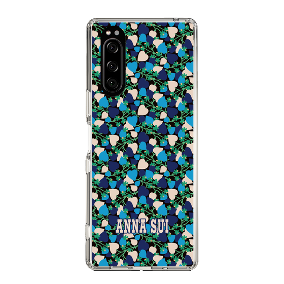 スリムプロテクションケース［ ANNA SUI - HEARTS VINE - BLUE ］