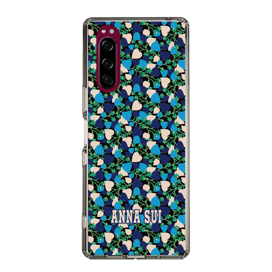 スリムプロテクションケース［ ANNA SUI - HEARTS VINE - BLUE ］