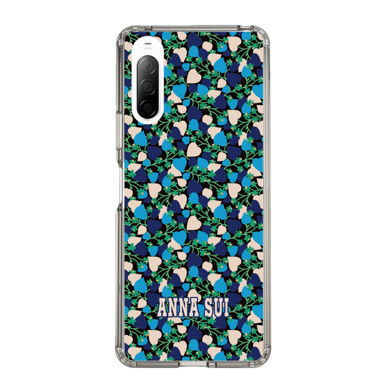 スリムプロテクションケース［ ANNA SUI - HEARTS VINE - BLUE ］