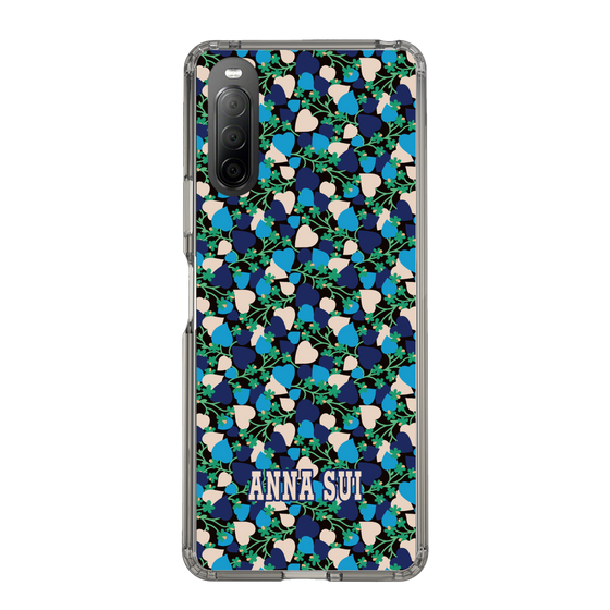 スリムプロテクションケース［ ANNA SUI - HEARTS VINE - BLUE ］
