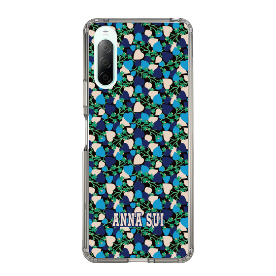スリムプロテクションケース［ ANNA SUI - HEARTS VINE - BLUE ］