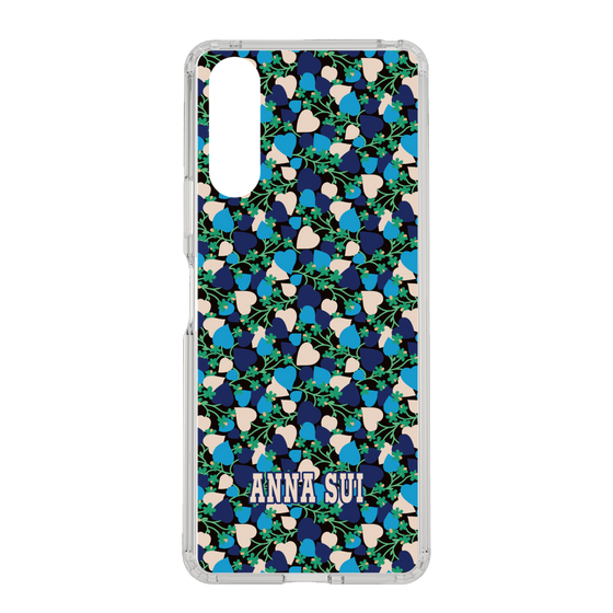 スリムプロテクションケース［ ANNA SUI - HEARTS VINE - BLUE ］