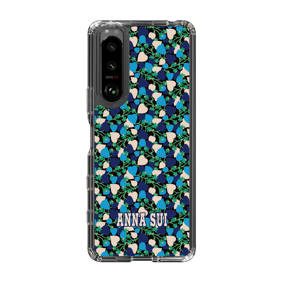 スリムプロテクションケース［ ANNA SUI - HEARTS VINE - BLUE ］