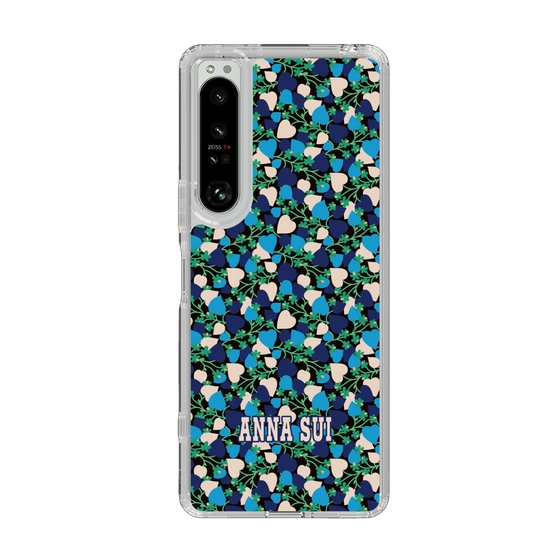 スリムプロテクションケース［ ANNA SUI - HEARTS VINE - BLUE ］