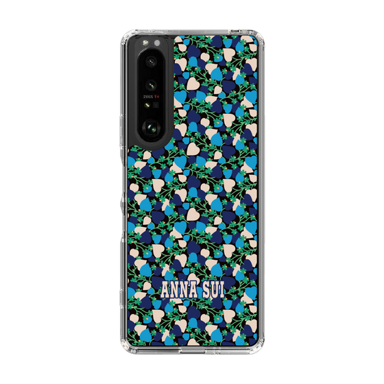スリムプロテクションケース［ ANNA SUI - HEARTS VINE - BLUE ］