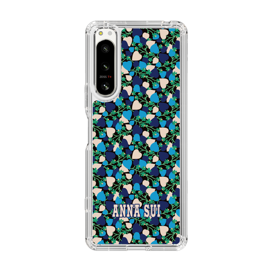 スリムプロテクションケース［ ANNA SUI - HEARTS VINE - BLUE ］