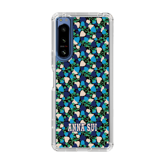 スリムプロテクションケース［ ANNA SUI - HEARTS VINE - BLUE ］