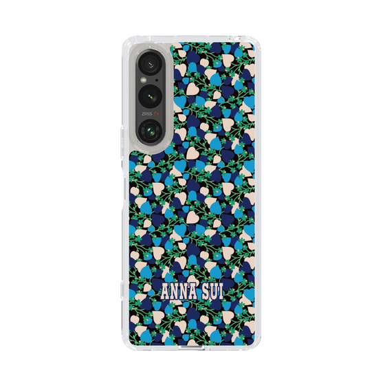 スリムプロテクションケース［ ANNA SUI - HEARTS VINE - BLUE ］
