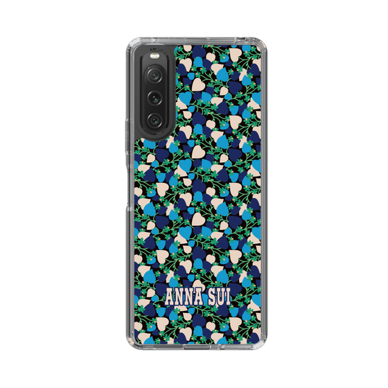 スリムプロテクションケース［ ANNA SUI - HEARTS VINE - BLUE ］