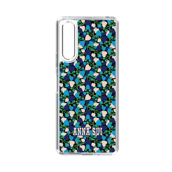 スリムプロテクションケース［ ANNA SUI - HEARTS VINE - BLUE ］