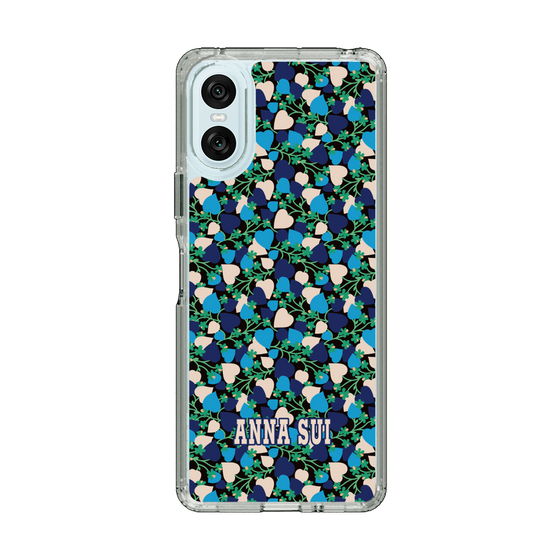 スリムプロテクションケース［ ANNA SUI - HEARTS VINE - BLUE ］