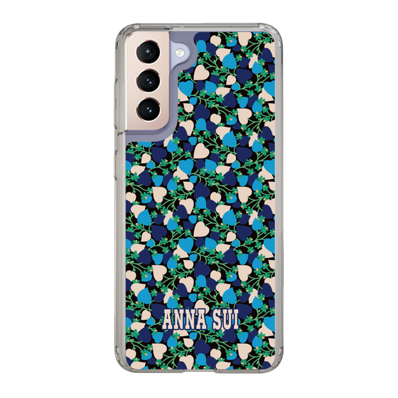 スリムプロテクションケース［ ANNA SUI - HEARTS VINE - BLUE ］