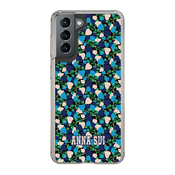 スリムプロテクションケース［ ANNA SUI - HEARTS VINE - BLUE ］