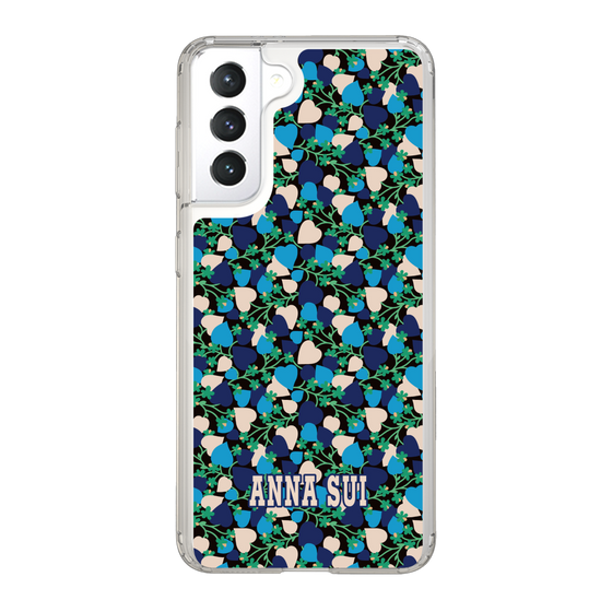 スリムプロテクションケース［ ANNA SUI - HEARTS VINE - BLUE ］