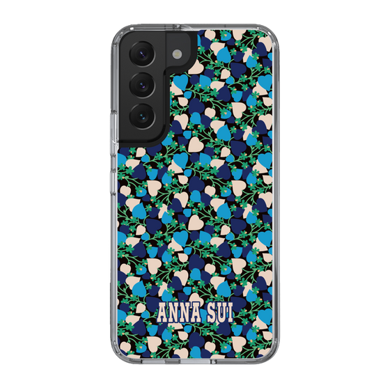 スリムプロテクションケース［ ANNA SUI - HEARTS VINE - BLUE ］