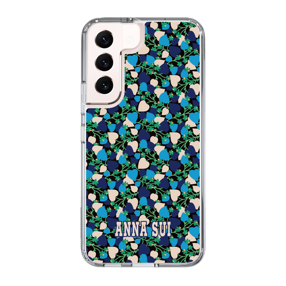 スリムプロテクションケース［ ANNA SUI - HEARTS VINE - BLUE ］