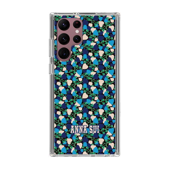 スリムプロテクションケース［ ANNA SUI - HEARTS VINE - BLUE ］