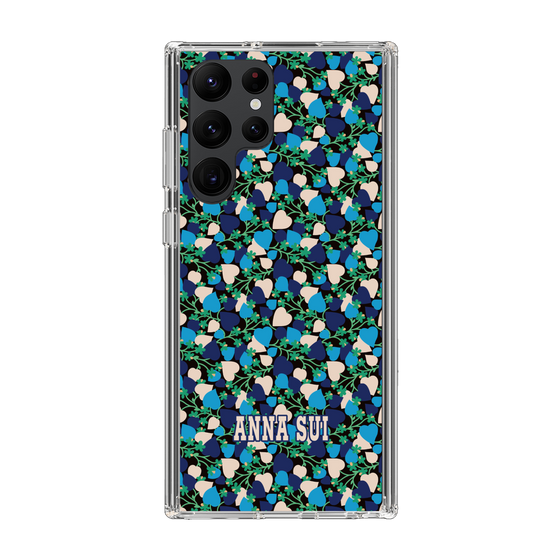 スリムプロテクションケース［ ANNA SUI - HEARTS VINE - BLUE ］