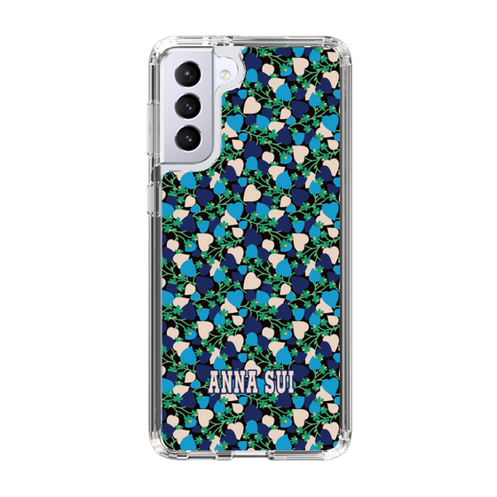 スリムプロテクションケース［ ANNA SUI - HEARTS VINE - BLUE ］