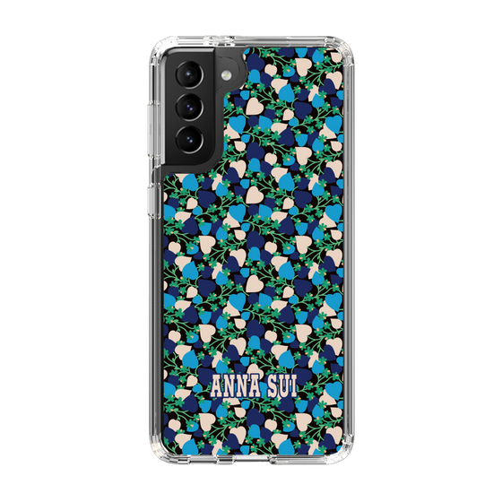 スリムプロテクションケース［ ANNA SUI - HEARTS VINE - BLUE ］