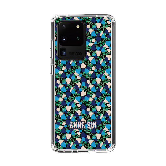スリムプロテクションケース［ ANNA SUI - HEARTS VINE - BLUE ］