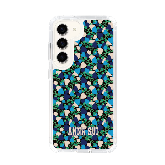 スリムプロテクションケース［ ANNA SUI - HEARTS VINE - BLUE ］