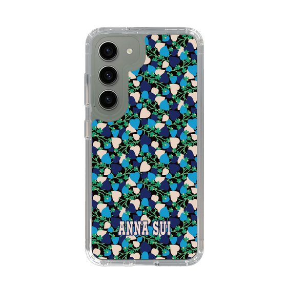 スリムプロテクションケース［ ANNA SUI - HEARTS VINE - BLUE ］