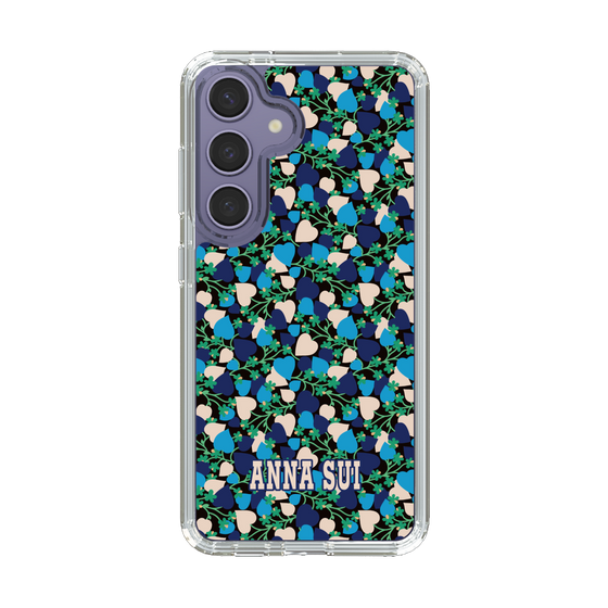 スリムプロテクションケース［ ANNA SUI - HEARTS VINE - BLUE ］