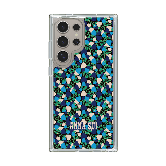 スリムプロテクションケース［ ANNA SUI - HEARTS VINE - BLUE ］