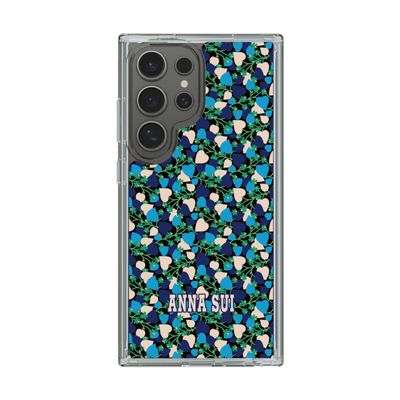 スリムプロテクションケース［ ANNA SUI - HEARTS VINE - BLUE ］