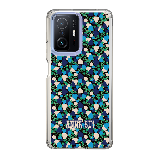 スリムプロテクションケース［ ANNA SUI - HEARTS VINE - BLUE ］