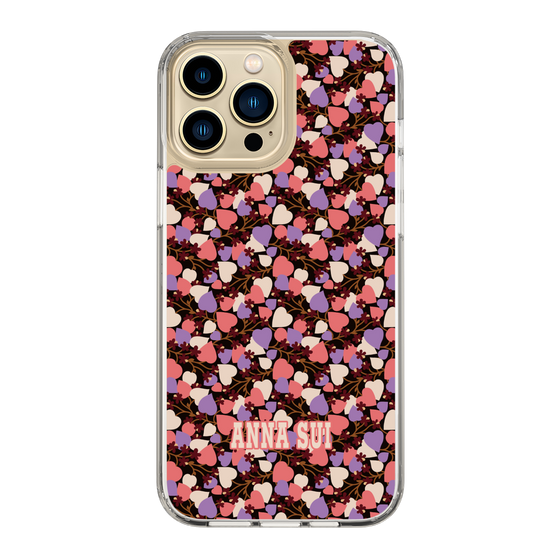 スリムプロテクションケース［ ANNA SUI - HEARTS VINE - PINK ］
