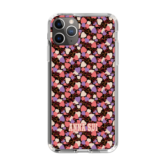 スリムプロテクションケース［ ANNA SUI - HEARTS VINE - PINK ］