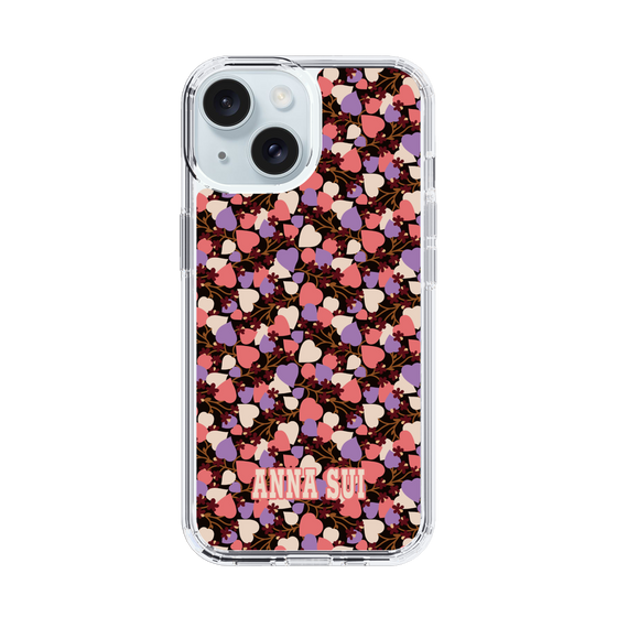 スリムプロテクションケース［ ANNA SUI - HEARTS VINE - PINK ］