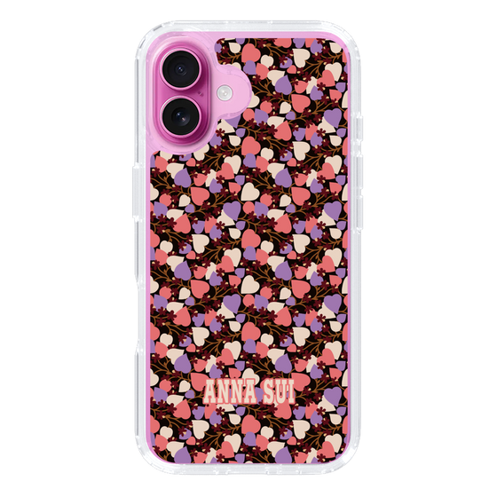 スリムプロテクションケース［ ANNA SUI - HEARTS VINE - PINK ］