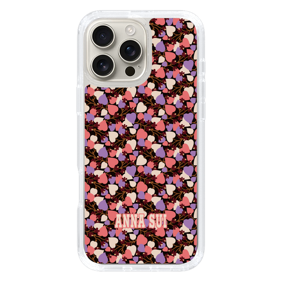 スリムプロテクションケース［ ANNA SUI - HEARTS VINE - PINK ］