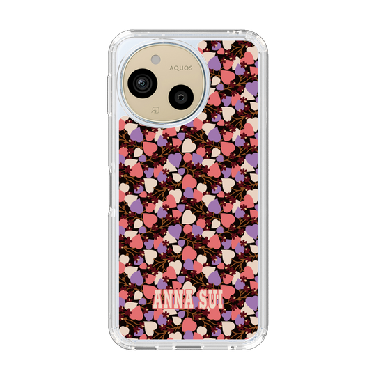 スリムプロテクションケース［ ANNA SUI - HEARTS VINE - PINK ］