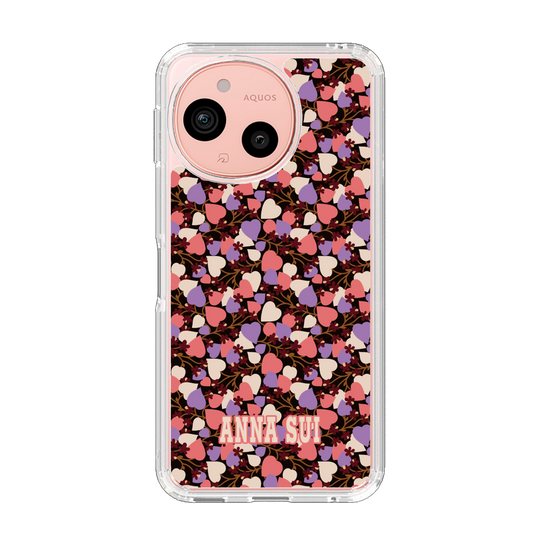 スリムプロテクションケース［ ANNA SUI - HEARTS VINE - PINK ］