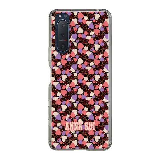 スリムプロテクションケース［ ANNA SUI - HEARTS VINE - PINK ］