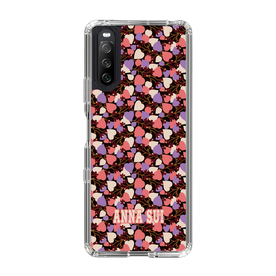 スリムプロテクションケース［ ANNA SUI - HEARTS VINE - PINK ］