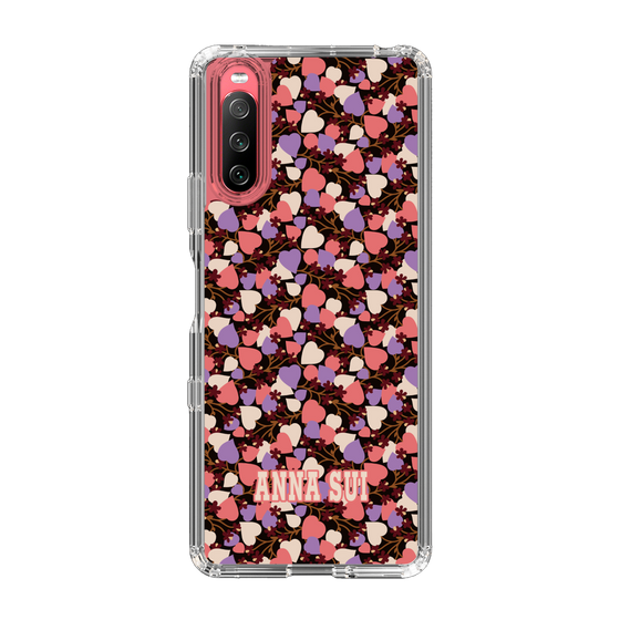 スリムプロテクションケース［ ANNA SUI - HEARTS VINE - PINK ］